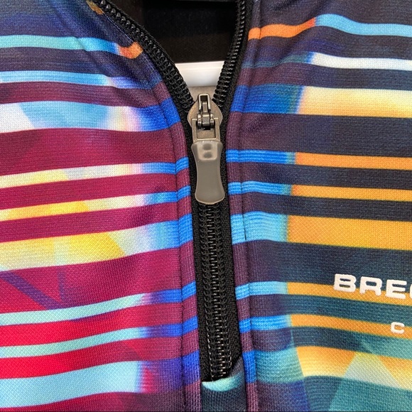 Breckenridge Colorado Multi-colorful Striped Fleece 1/2 Zip Pullover Size Small - Picture 5 of 7